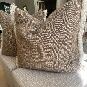 Studio McGee Brown and Cream Accent Pillows (2)